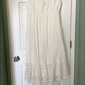 J Crew Eyelet Midi Dress